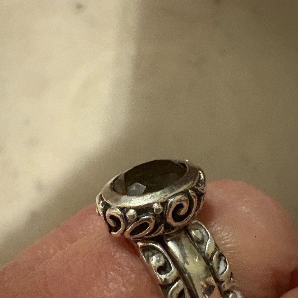GUC retired Silpada smoky quartz .925 sterling ring size 8. - Picture 10 of 11